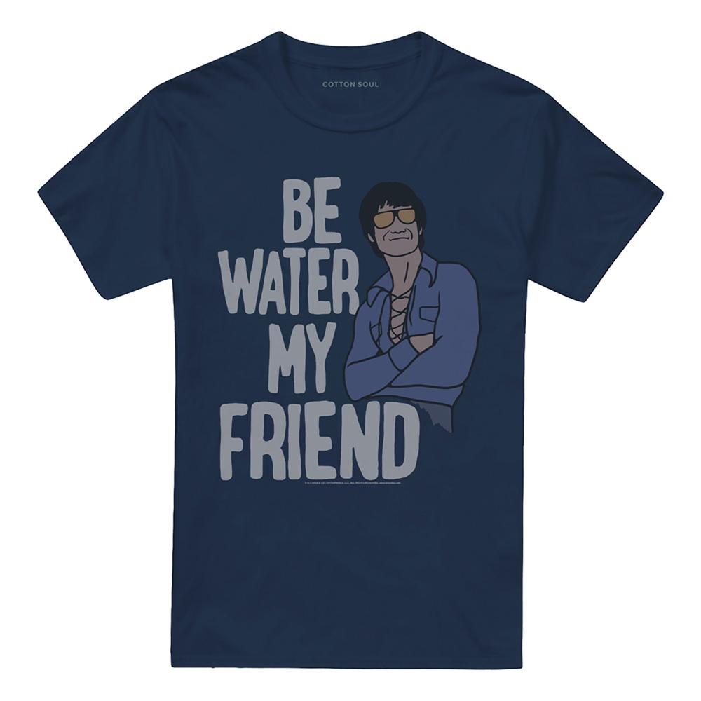 Navy - Front - Bruce Lee Unisex Adult The Shapeless T-Shirt
