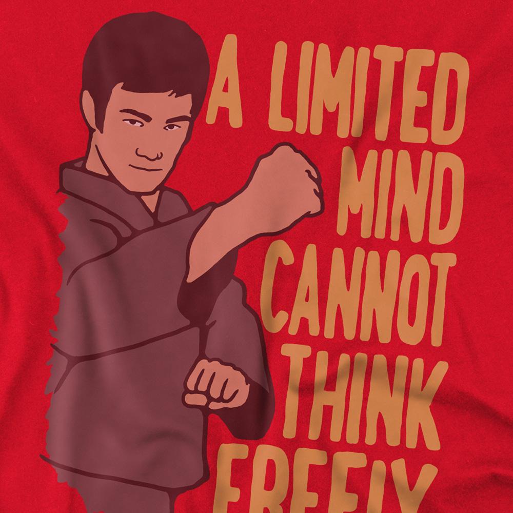 Red - Side - Bruce Lee Unisex Adult The Free Thinker T-Shirt