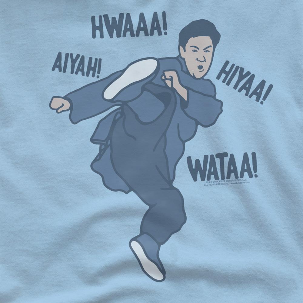 Light Blue - Side - Bruce Lee Unisex Adult The Hiya! T-Shirt