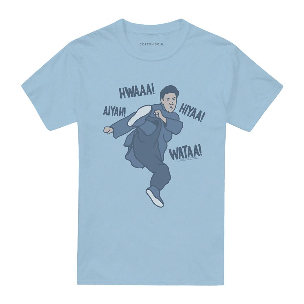 Light Blue - Front - Bruce Lee Unisex Adult The Hiya! T-Shirt