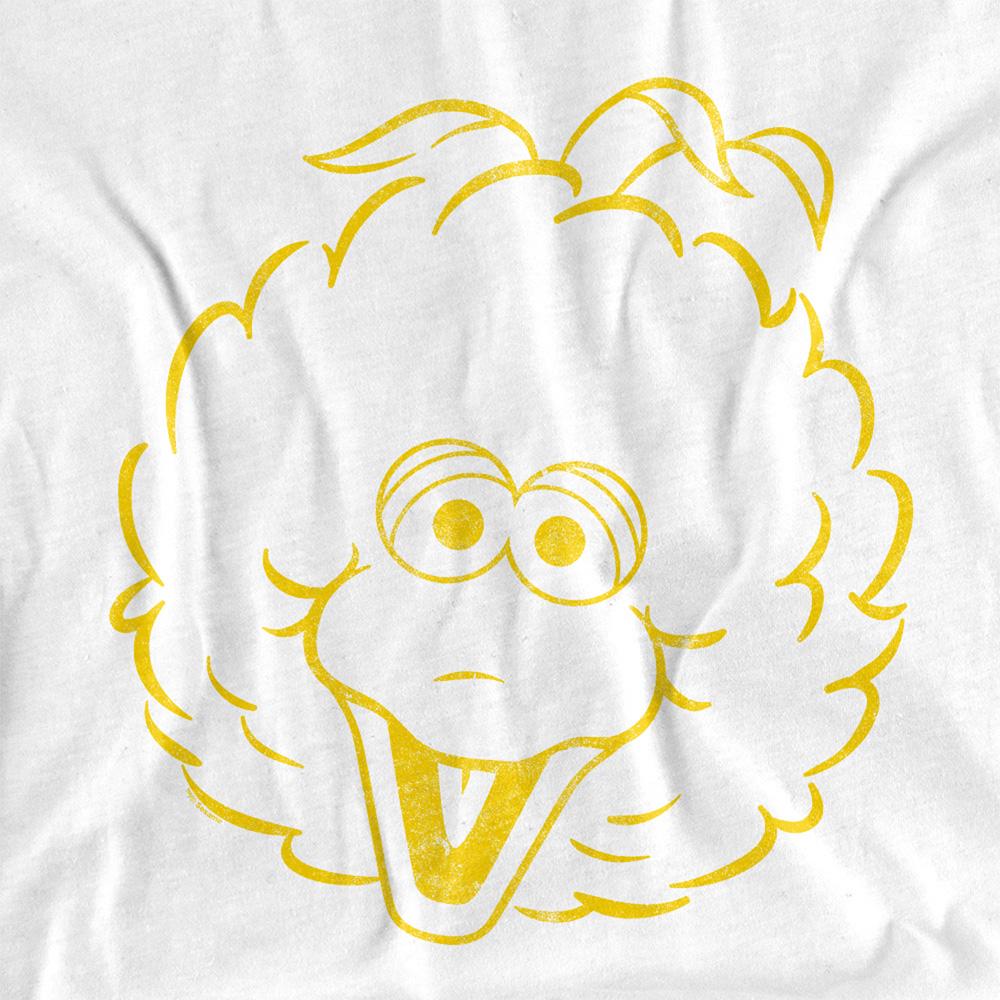 White - Side - Sesame Street Unisex Adult Big Bird T-Shirt