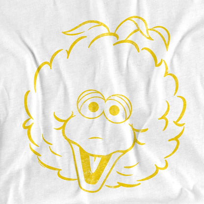 White - Side - Sesame Street Unisex Adult Big Bird T-Shirt
