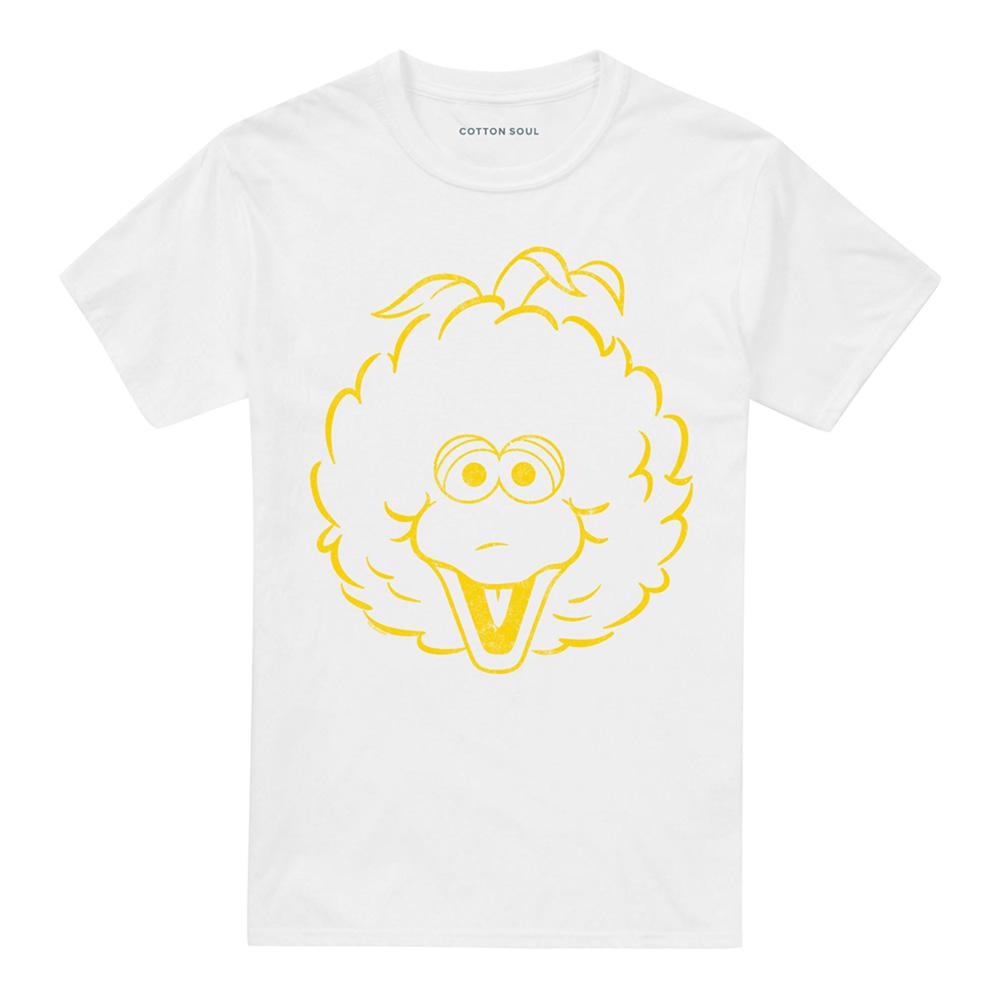 White - Front - Sesame Street Unisex Adult Big Bird T-Shirt
