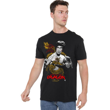 Black - Lifestyle - Bruce Lee Unisex Adult Golden Year Of The Dragon T-Shirt