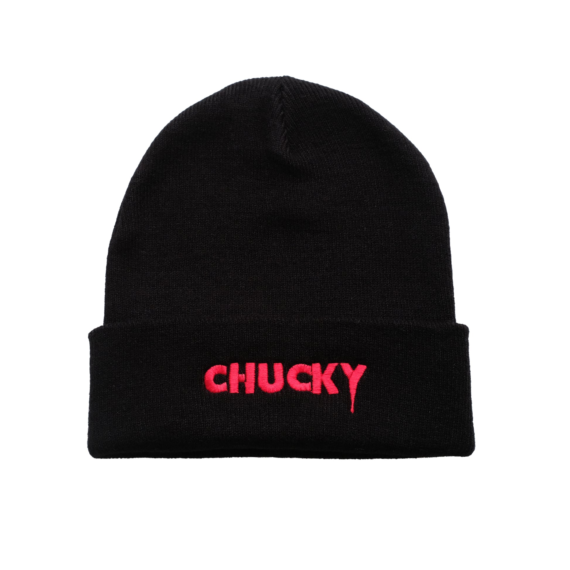 Black - Front - Chucky Mens Logo Drip Beanie