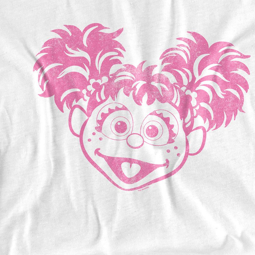 White - Side - Sesame Street Unisex Adult Abby Cadabby Mono T-Shirt