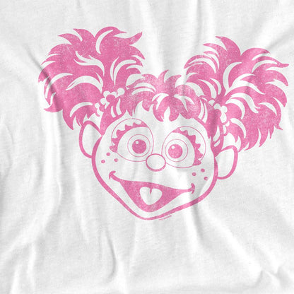 White - Side - Sesame Street Unisex Adult Abby Cadabby Mono T-Shirt