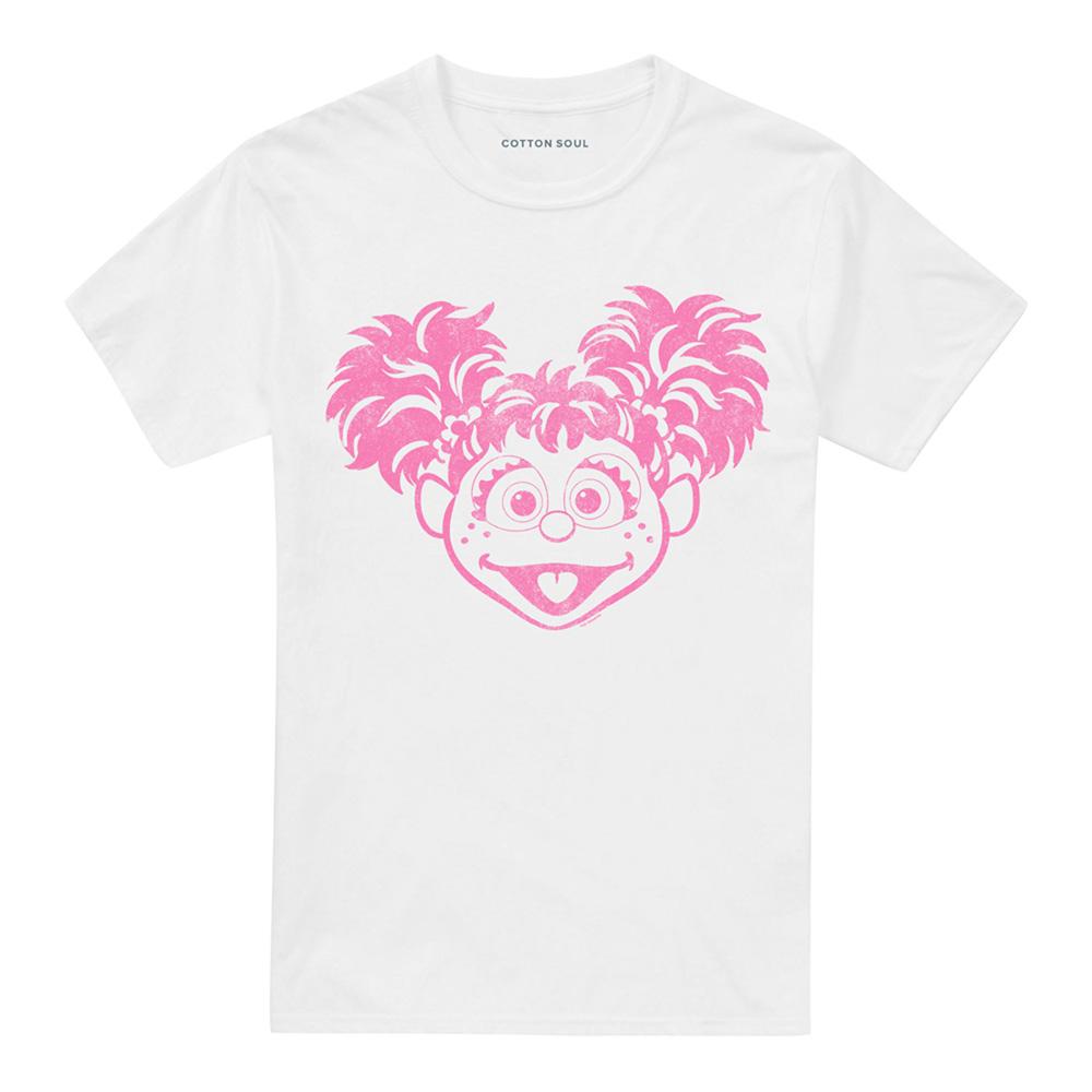 White - Front - Sesame Street Unisex Adult Abby Cadabby Mono T-Shirt