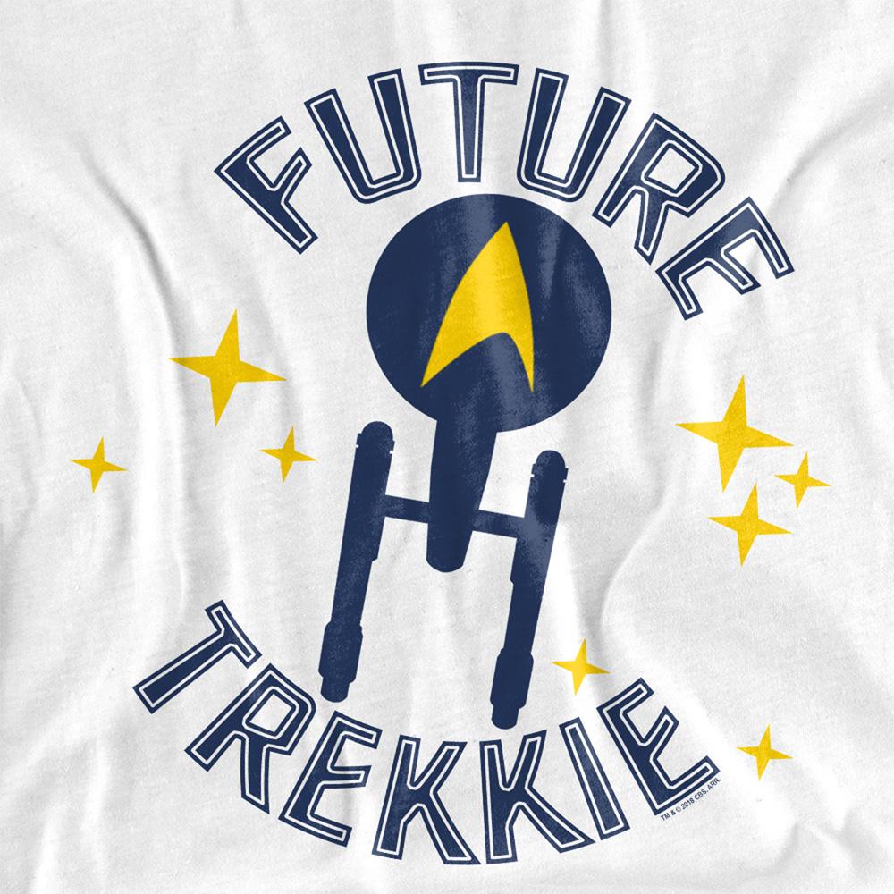 White - Side - Star Trek Unisex Adult Future Trekkie T-Shirt