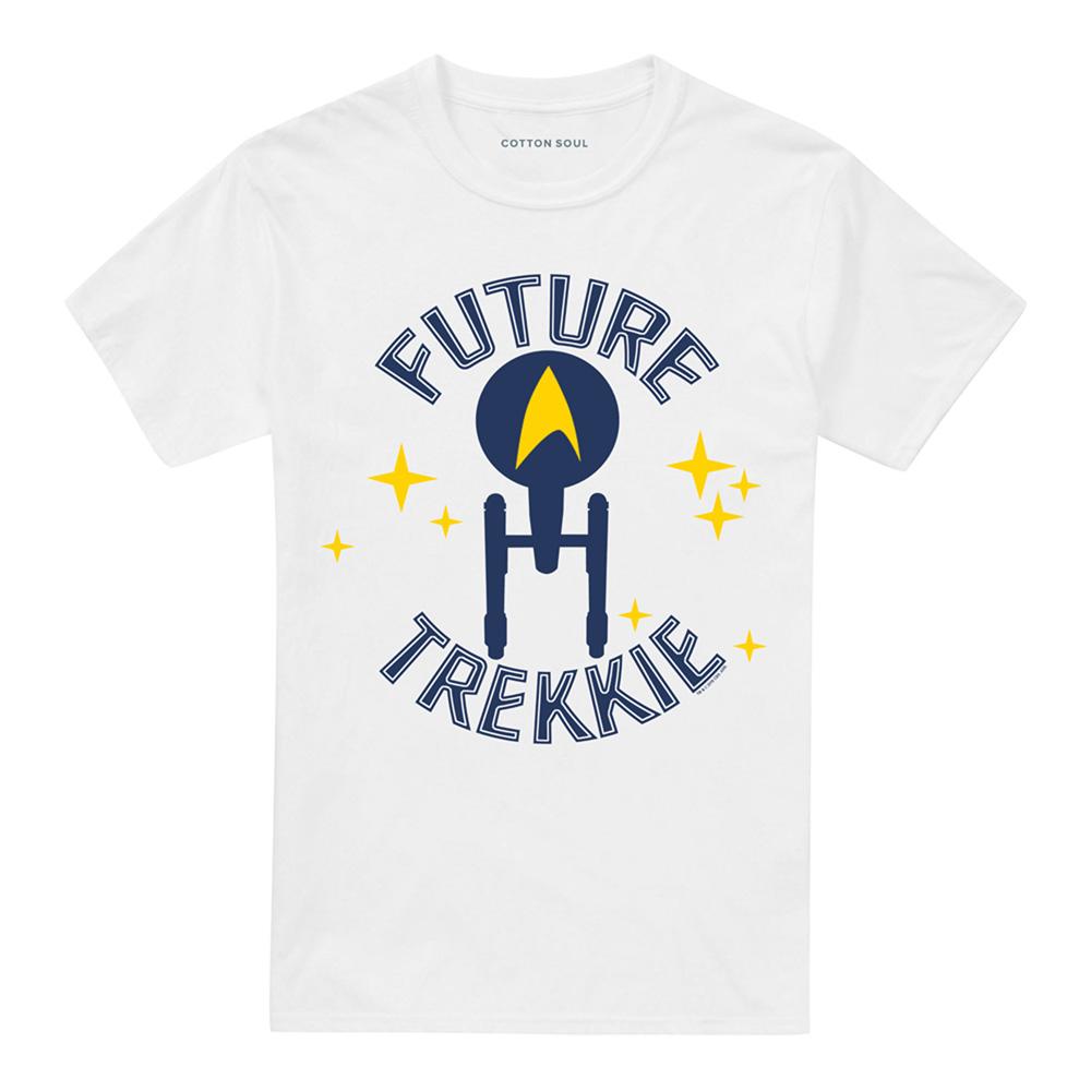 White - Front - Star Trek Unisex Adult Future Trekkie T-Shirt