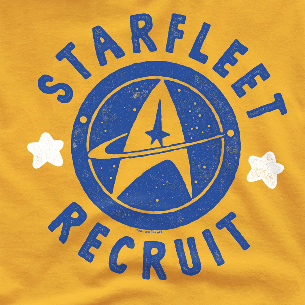 Gold - Side - Star Trek Unisex Adult Recruit Stamped T-Shirt