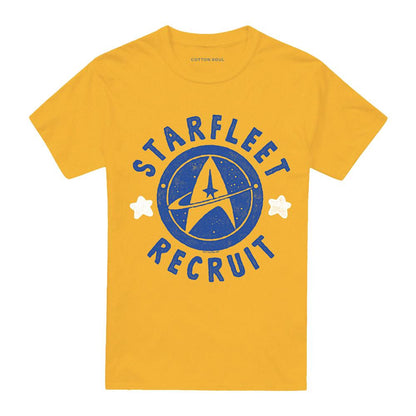 Gold - Front - Star Trek Unisex Adult Recruit Stamped T-Shirt