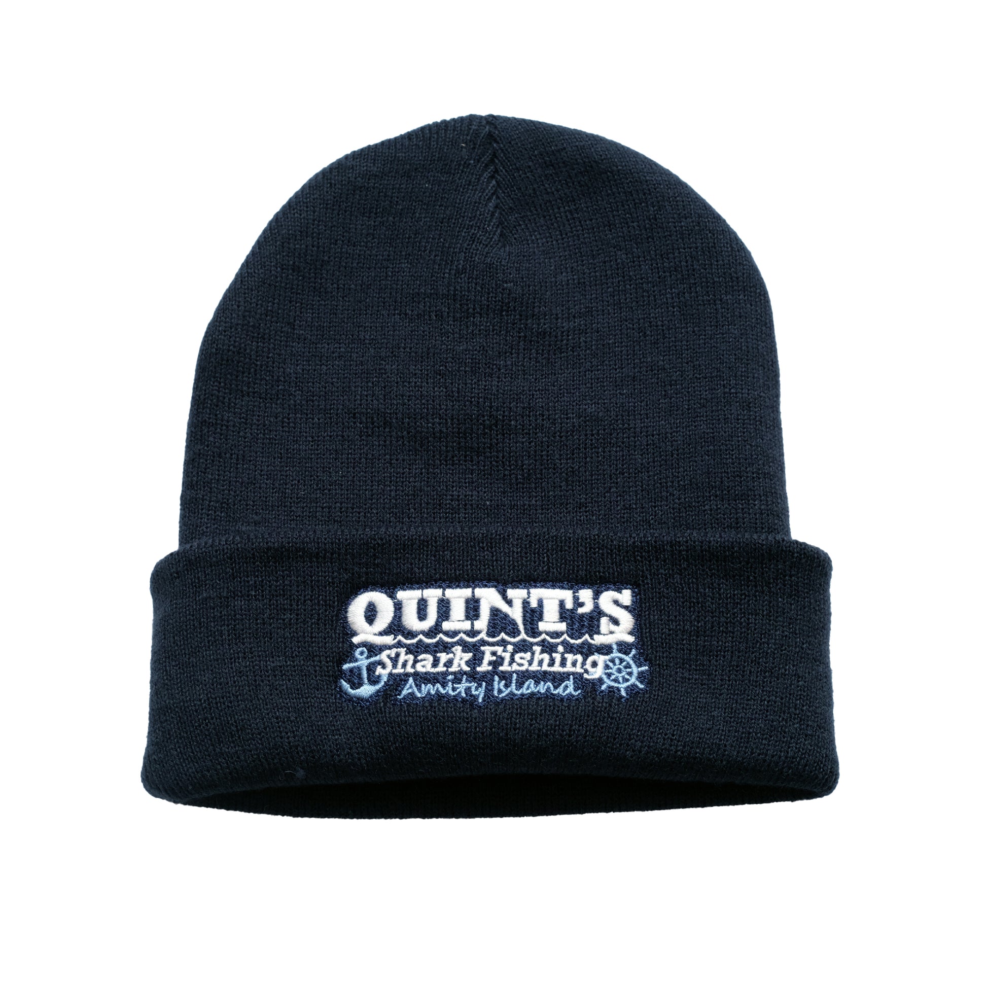 French Navy - Front - Jaws Mens Quints Fin Beanie