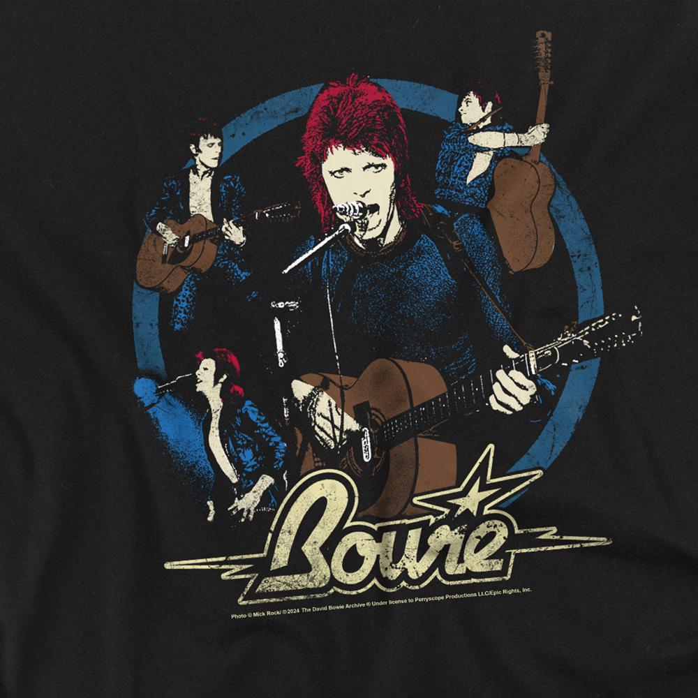Black - Side - David Bowie Unisex Adult Folk T-Shirt