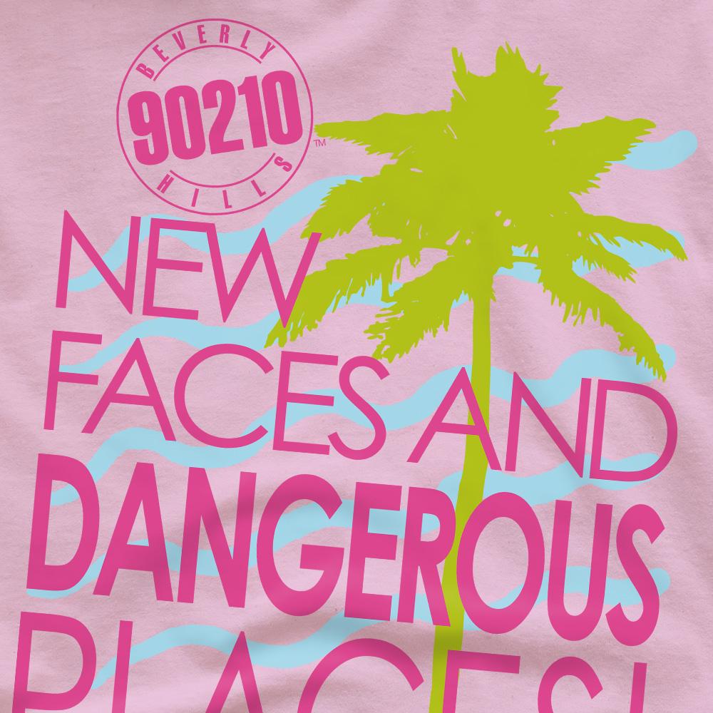 Pink - Side - 90210 Unisex Adult Tagline T-Shirt