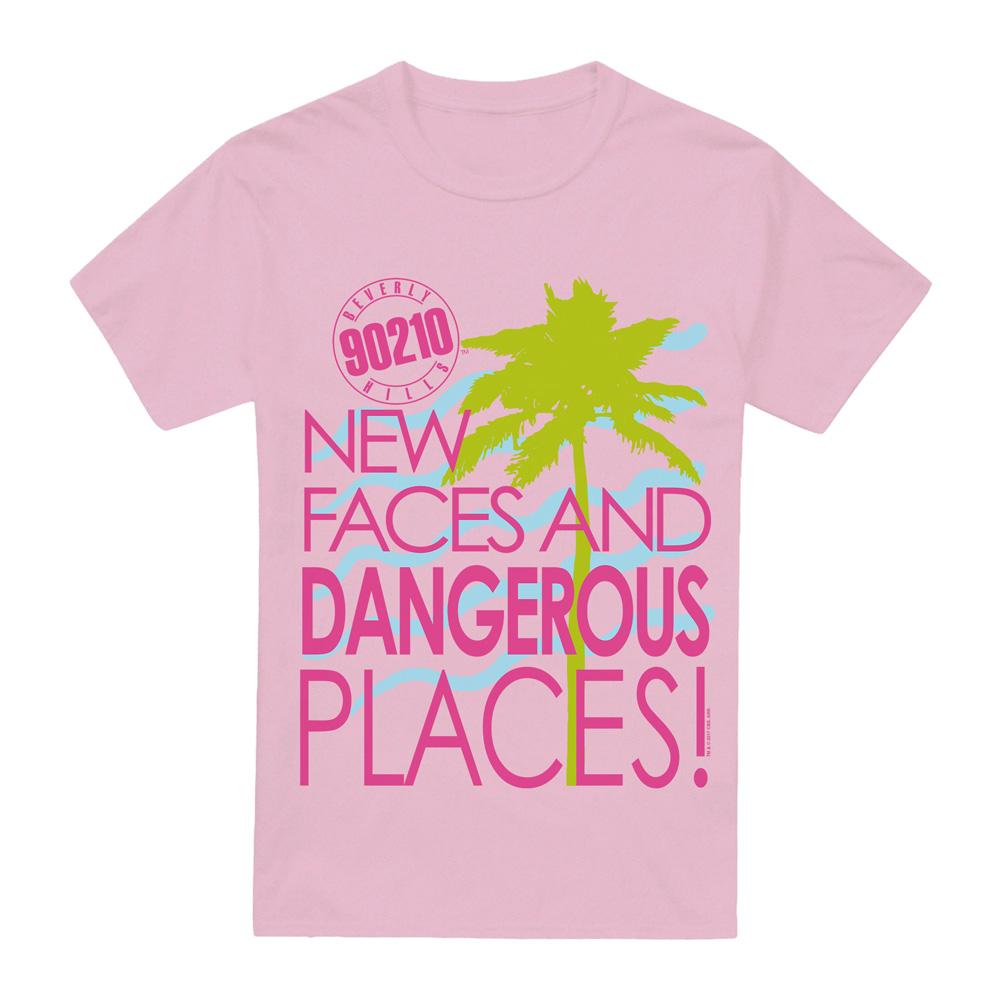 Pink - Front - 90210 Unisex Adult Tagline T-Shirt
