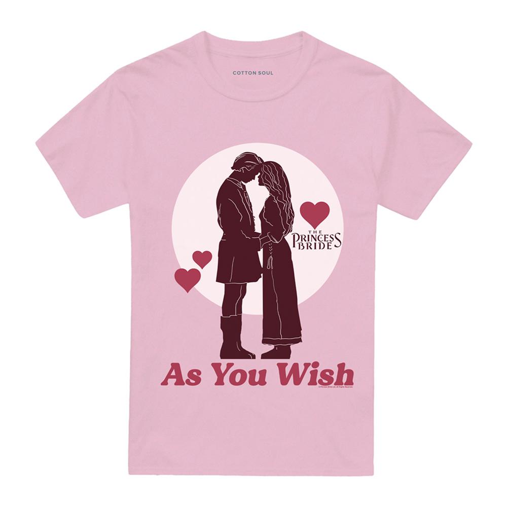 Pink - Front - The Princess Bride Unisex Adult As You Wish Valentine`s Day T-Shirt
