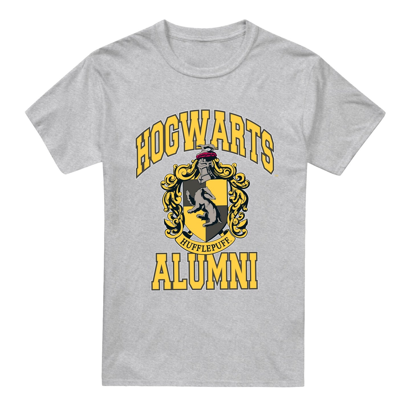 Sports Grey - Front - Harry Potter Mens Alumni Hufflepuff T-Shirt