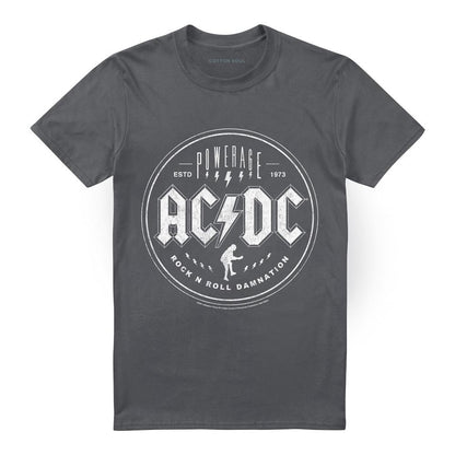 Charcoal - Front - AC-DC Unisex Adult Powerage T-Shirt