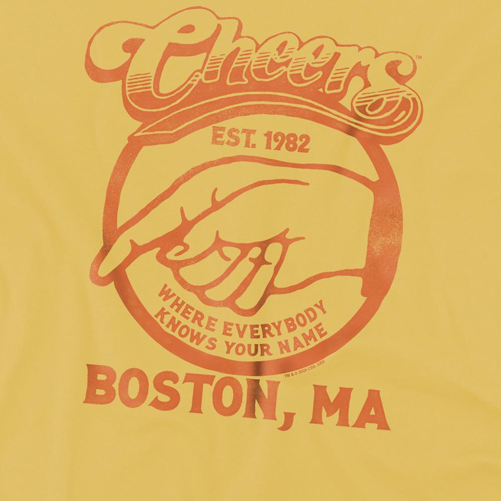 Banana Yellow - Side - Cheers Unisex Adult Cheers Boston T-Shirt