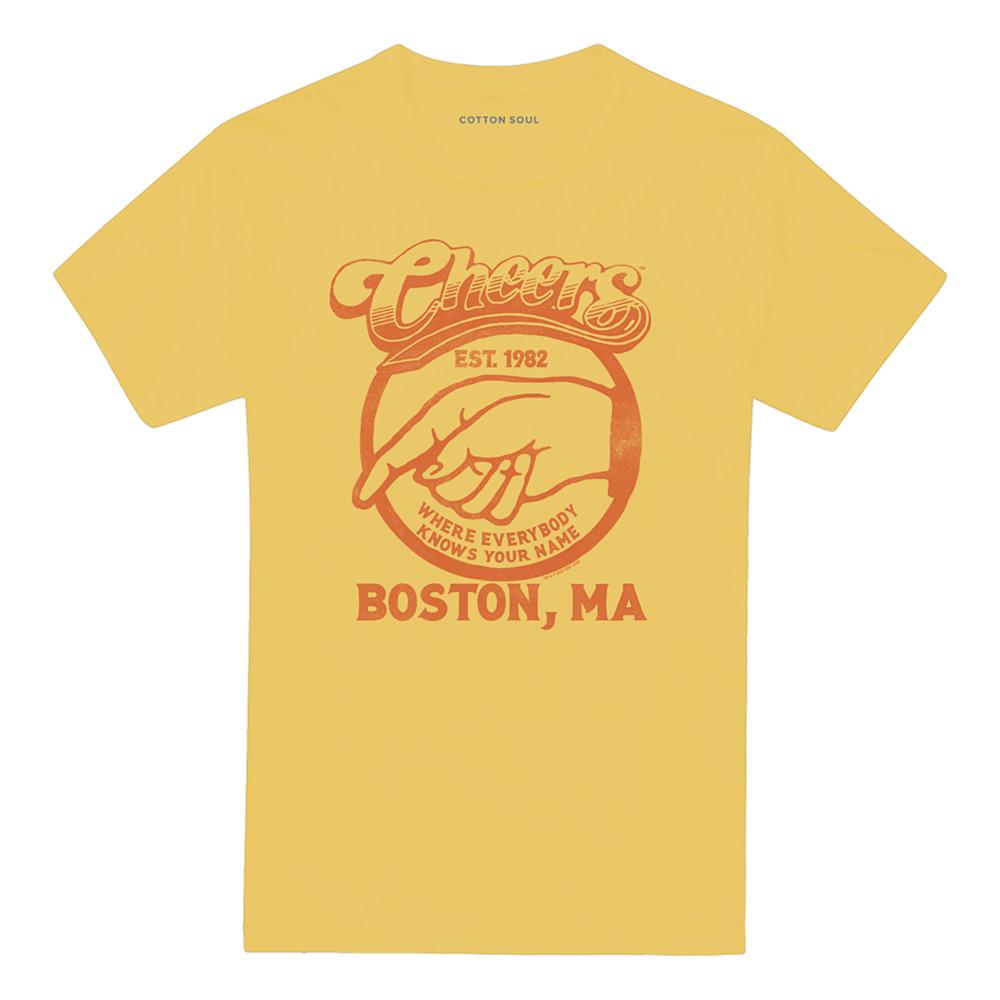 Banana Yellow - Front - Cheers Unisex Adult Cheers Boston T-Shirt