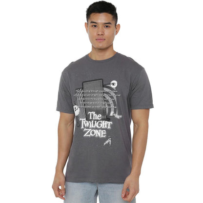 Charcoal - Lifestyle - The Twilight Zone Unisex Adult Monologue T-Shirt