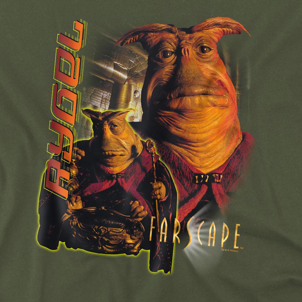 Military Green - Side - Farscape Unisex Adult Rygel T-Shirt