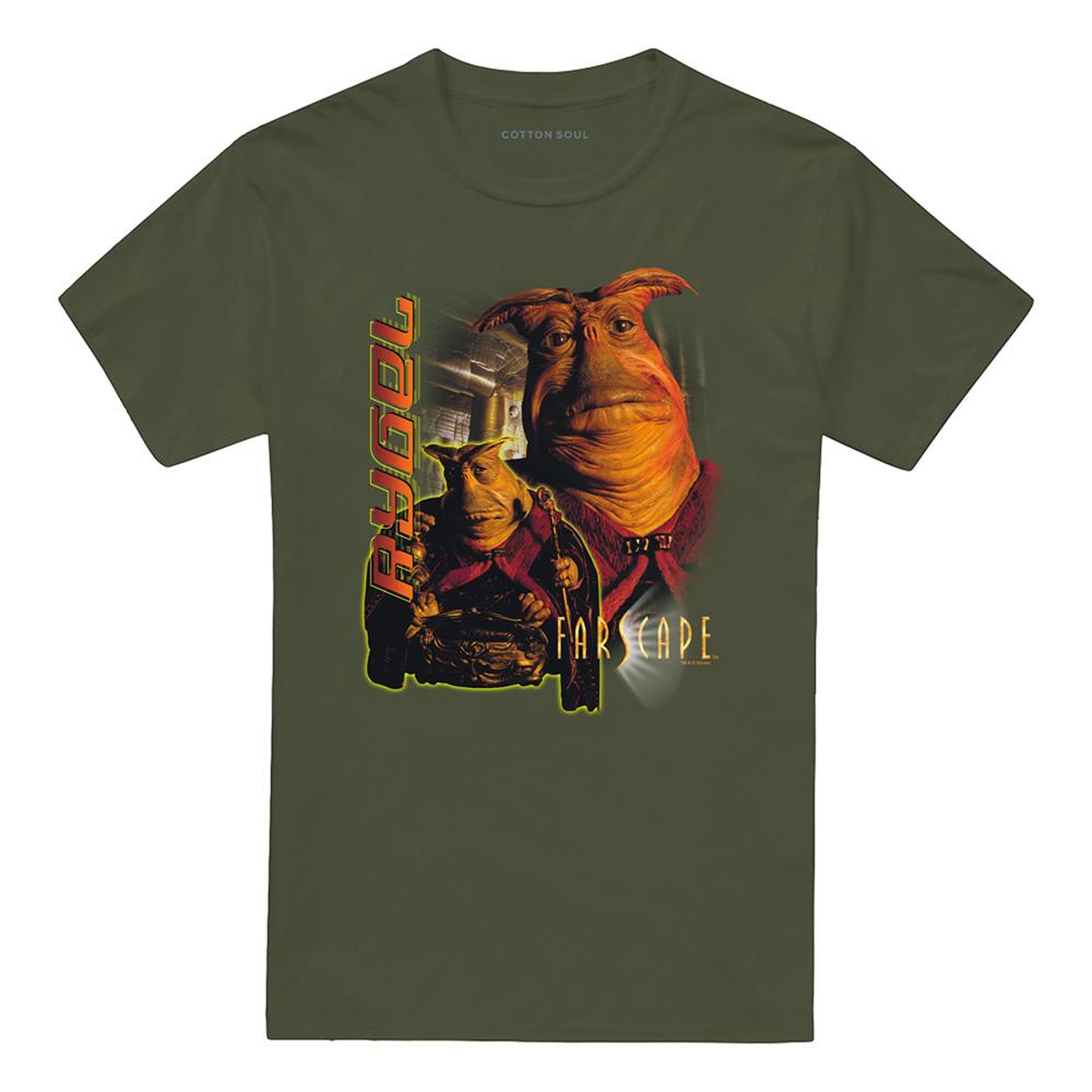 Military Green - Front - Farscape Unisex Adult Rygel T-Shirt