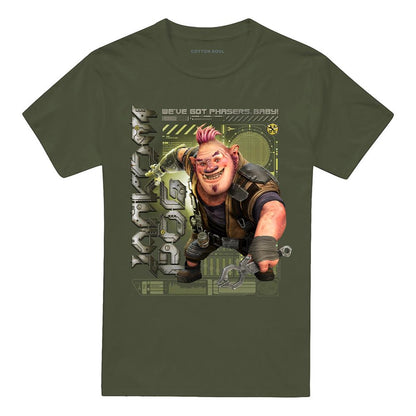 Military Green - Front - Star Trek: Prodigy Unisex Adult We´Ve Got Phasers, Baby! Jankom Pog T-Shirt