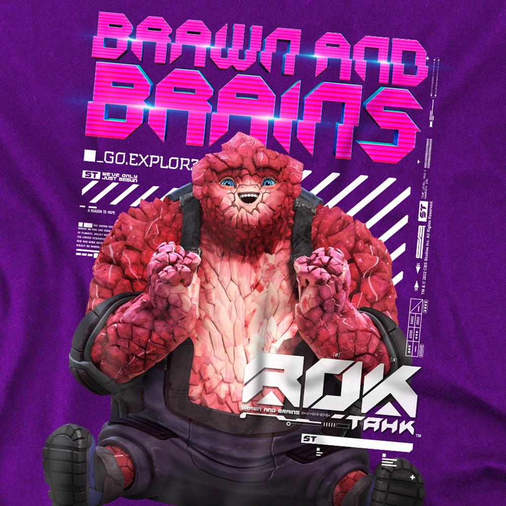 Purple - Side - Star Trek: Prodigy Unisex Adult Brawn And Brains Rok-Tahk T-Shirt