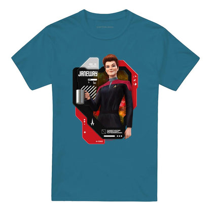 Slate Blue - Front - Star Trek: Prodigy Unisex Adult Protostar´S Eth Kathryn Janeway Hologram T-Shirt