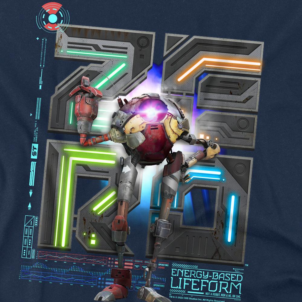 Navy - Side - Star Trek: Prodigy Unisex Adult Energybased Lifeform Zero T-Shirt