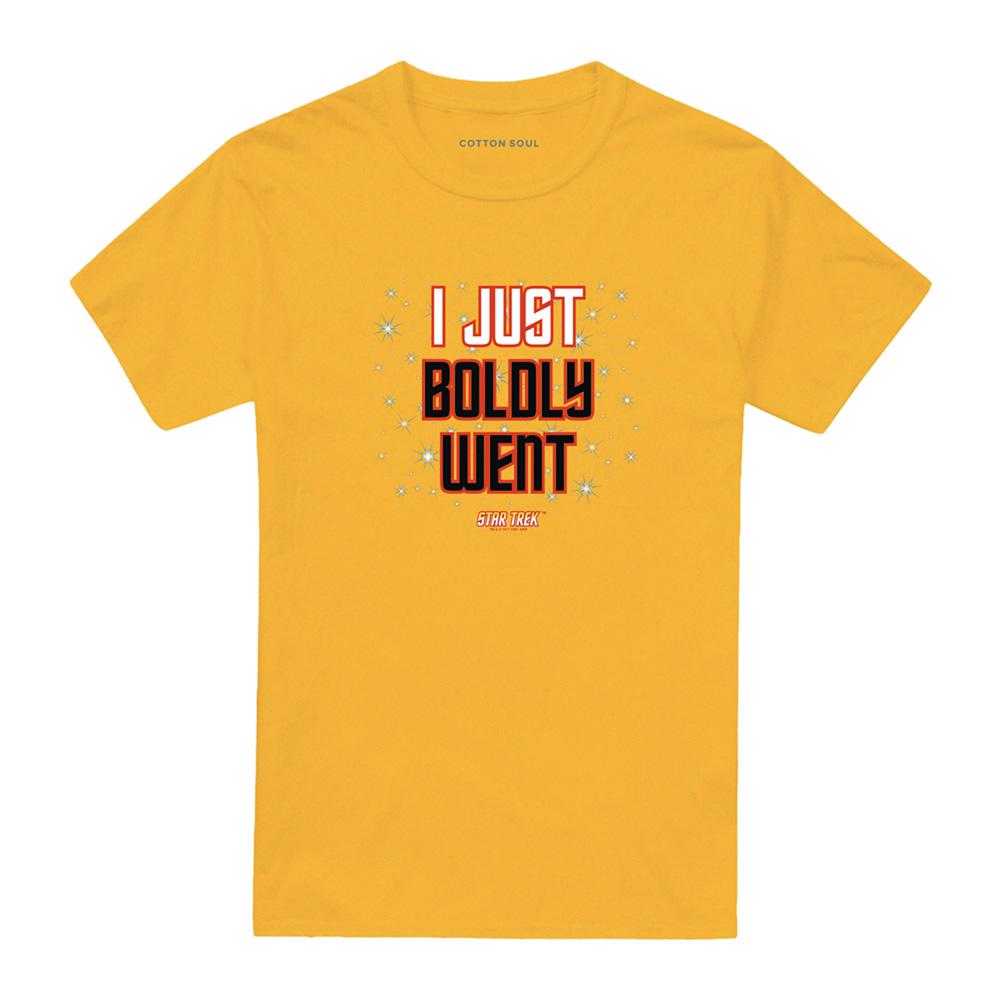 Gold - Front - Star Trek Unisex Adult I Just Boldly Went T-Shirt