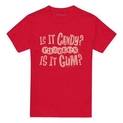 Red - Front - Dubble Bubble Unisex Adult Razzles What Is This T-Shirt