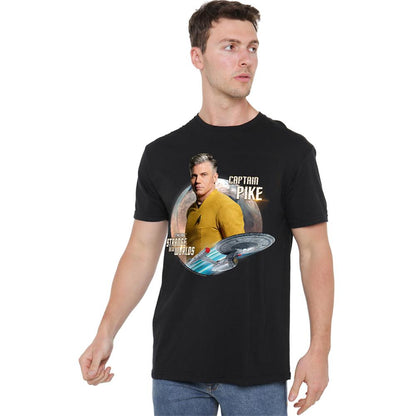 Black - Lifestyle - Star Trek: Strange New Worlds Unisex Adult Captain Pike T-Shirt