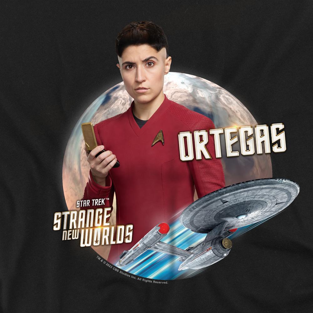 Black - Side - Star Trek: Strange New Worlds Unisex Adult Erica Ortegas T-Shirt