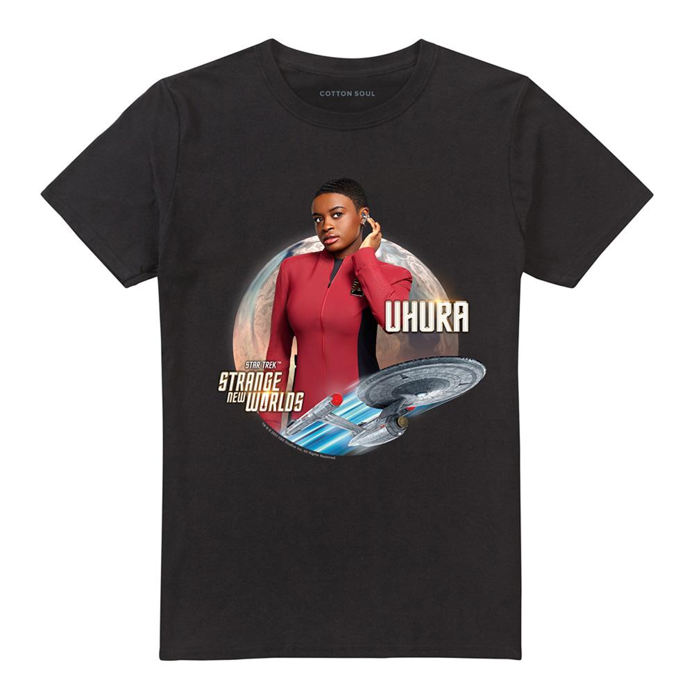 Black - Front - Star Trek: Strange New Worlds Unisex Adult Uhura T-Shirt
