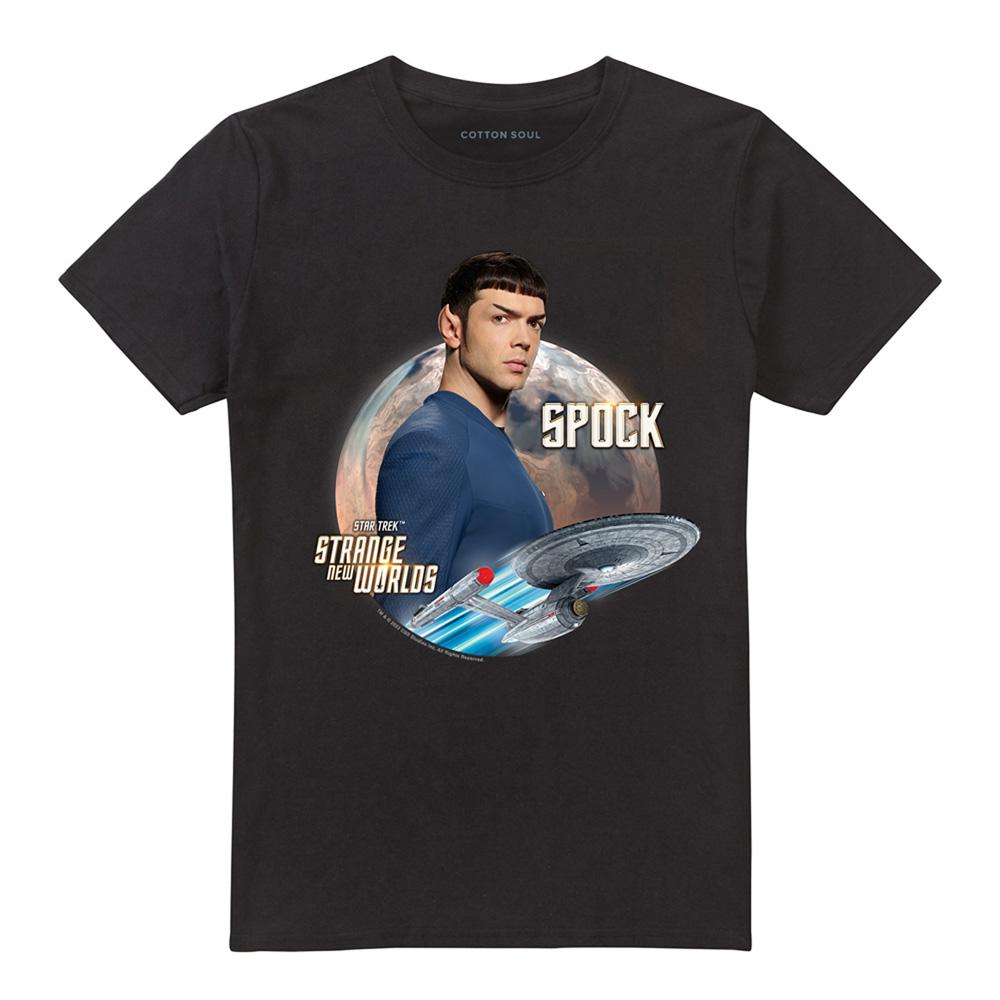 Black - Front - Star Trek: Strange New Worlds Unisex Adult Spock T-Shirt