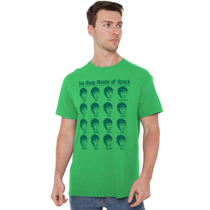 Kelly Green - Lifestyle - Star Trek Unisex Adult Many Moods of Spock T-Shirt