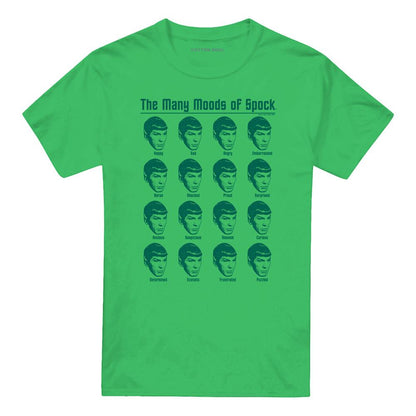 Kelly Green - Front - Star Trek Unisex Adult Many Moods of Spock T-Shirt