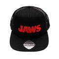 Black - Front - Jaws Mens Logo Snapback Baseball Cap