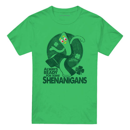 Kelly Green - Front - Gumby Unisex Adult More Shenanigans T-Shirt