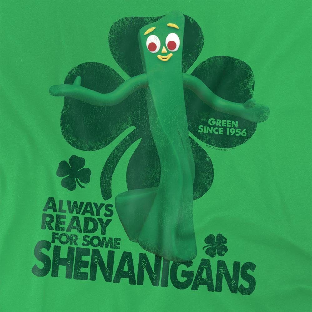 Kelly Green - Side - Gumby Unisex Adult Shenanigans T-Shirt