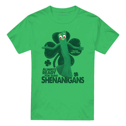 Kelly Green - Front - Gumby Unisex Adult Shenanigans T-Shirt