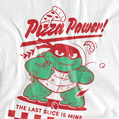 White - Side - Teenage Mutant Ninja Turtles: Mutant Mayhem Unisex Adult Pizza Power Raphael T-Shirt