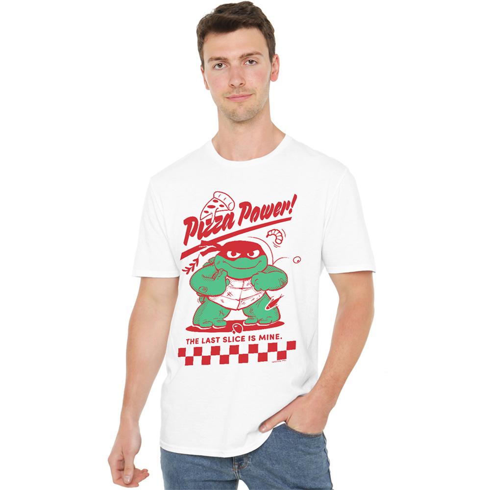 White - Lifestyle - Teenage Mutant Ninja Turtles: Mutant Mayhem Unisex Adult Pizza Power Raphael T-Shirt