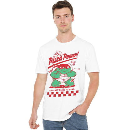White - Lifestyle - Teenage Mutant Ninja Turtles: Mutant Mayhem Unisex Adult Pizza Power Raphael T-Shirt