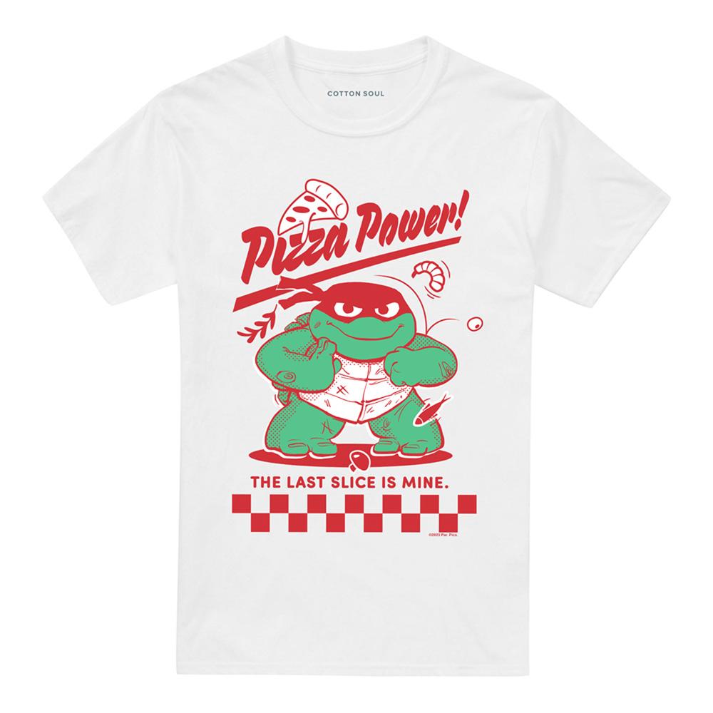 White - Front - Teenage Mutant Ninja Turtles: Mutant Mayhem Unisex Adult Pizza Power Raphael T-Shirt