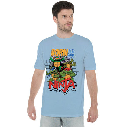 Light Blue - Lifestyle - Teenage Mutant Ninja Turtles: Mutant Mayhem Unisex Adult Born To Be A Ninja T-Shirt