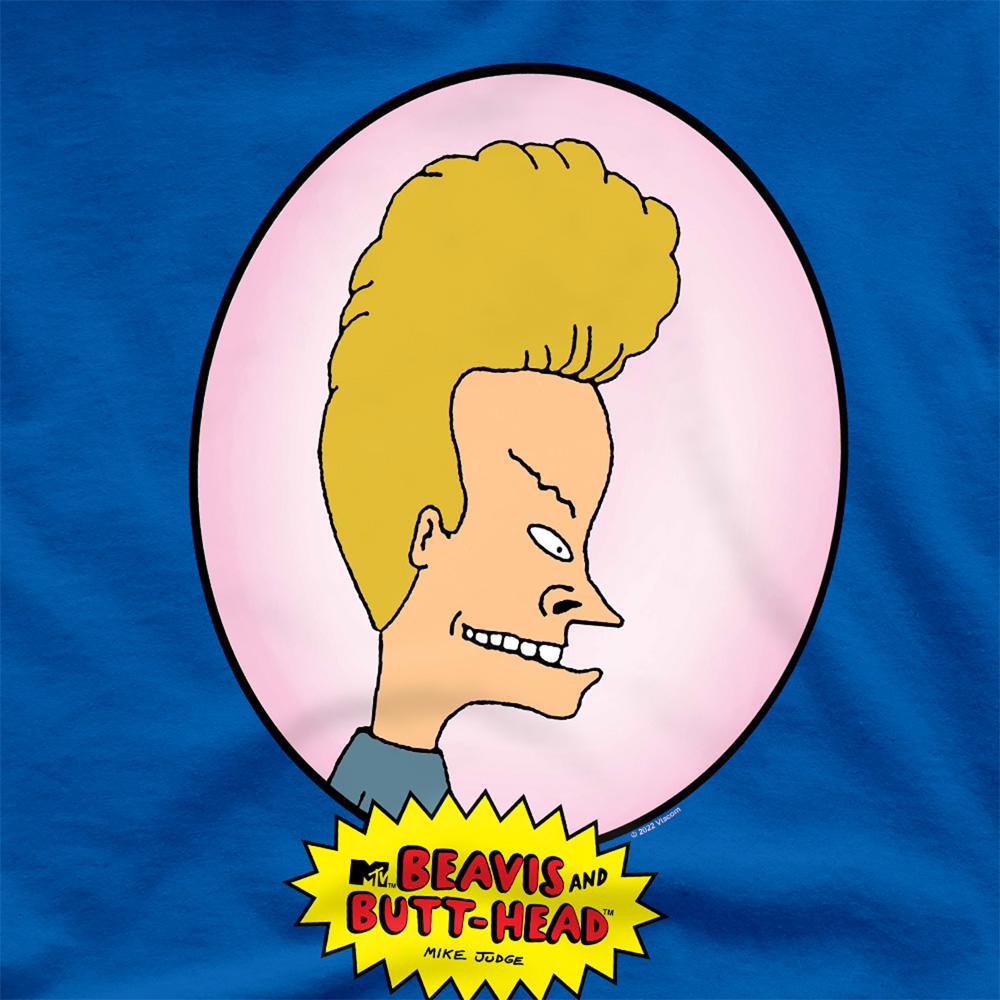 Royal Blue - Side - Beavis & Butthead Unisex Adult Portrait T-Shirt